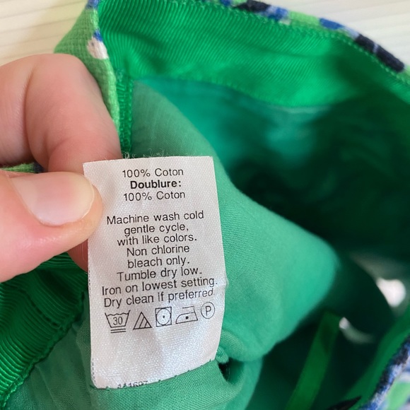 J Crew Womens The Pencil Skirt Green and blue Floral tweed knee length Size 0/6 - Picture 11 of 11